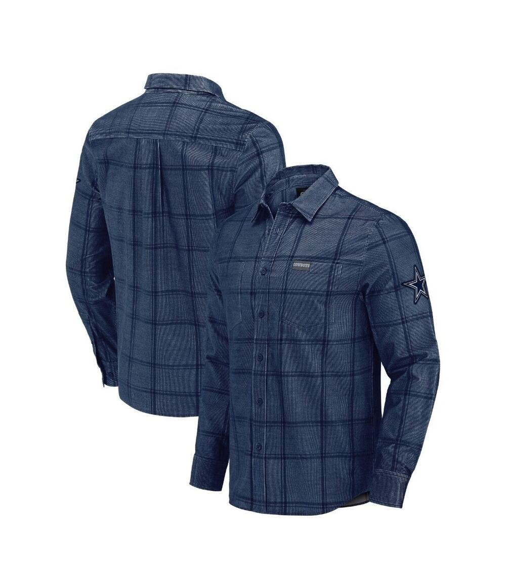 Dallas Cowboy Darius Rucker Fanatics Micro Corduroy Plaid Button Up Shirt Medium